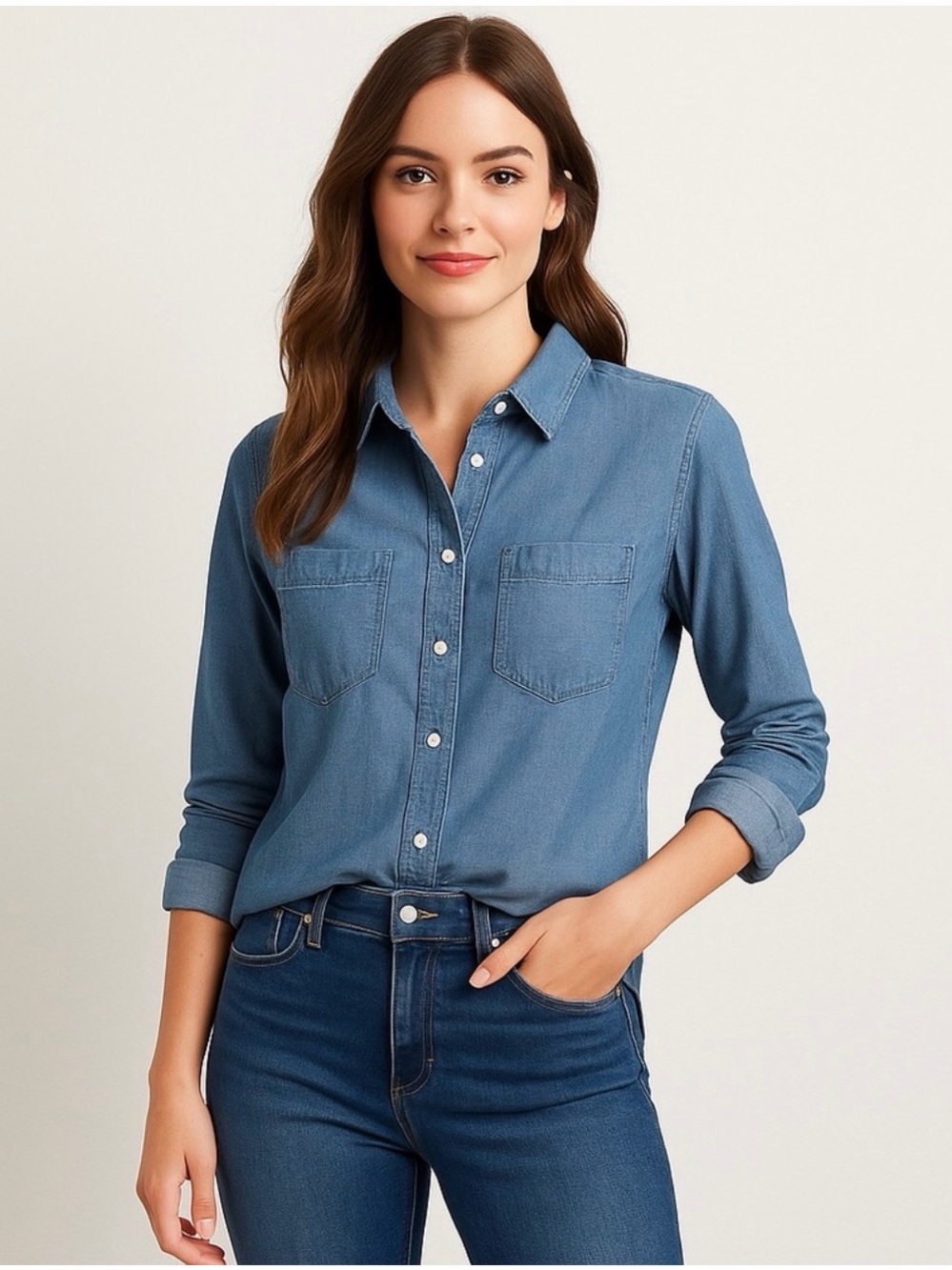 Cole Haan Lightweight Denim Button-Front Shirt